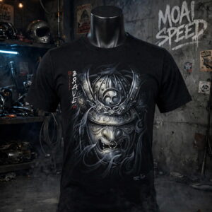 เสื้อยืดสีดำลายดาร์คซามูไร (มือสองสภาพ 90 %) (L)