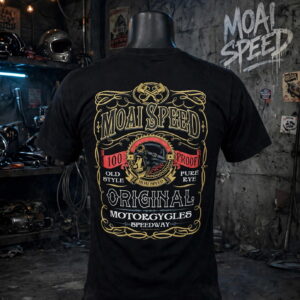 เสื้อยืดสีดำลาย 100 Proof (มือสองสภาพ 90 %) (L) (อก 50 ซม)