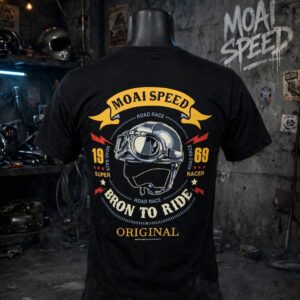 เสื้อยืดสีดำ Bron to Ride (มือสองสภาพ 90 %) (M) (ความกว้างอก 55 ซม)